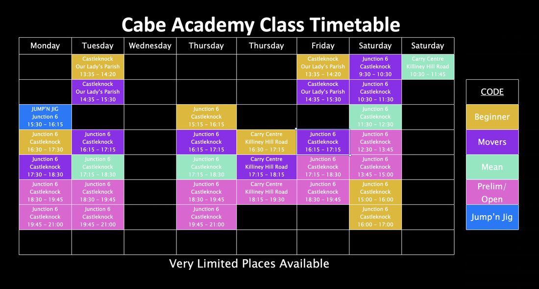 Cabe Academy Class Timetable